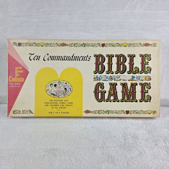 Cadaco Other - Vintage 1966 Ten Commandments Bible Game Cadaco No 263 Complete